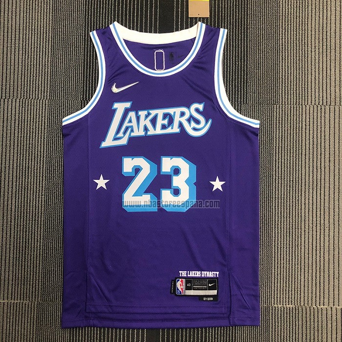 Camiseta Los Angeles Lakers Kobe Bryant NO 23 Ciudad Edition 2021-22 Violeta